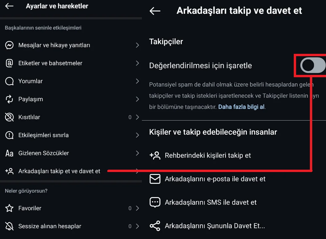 Instagram Bayrak Özelliği Ayarları